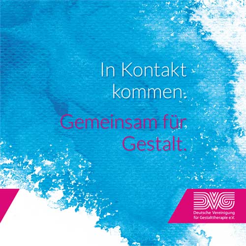 In Kontakt kommen. Gemeinsam für Gestalt - Broschüre DVG